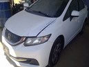 2014 HONDA CIVIC LX , WHITE, AT, 1.8L STK# A25172